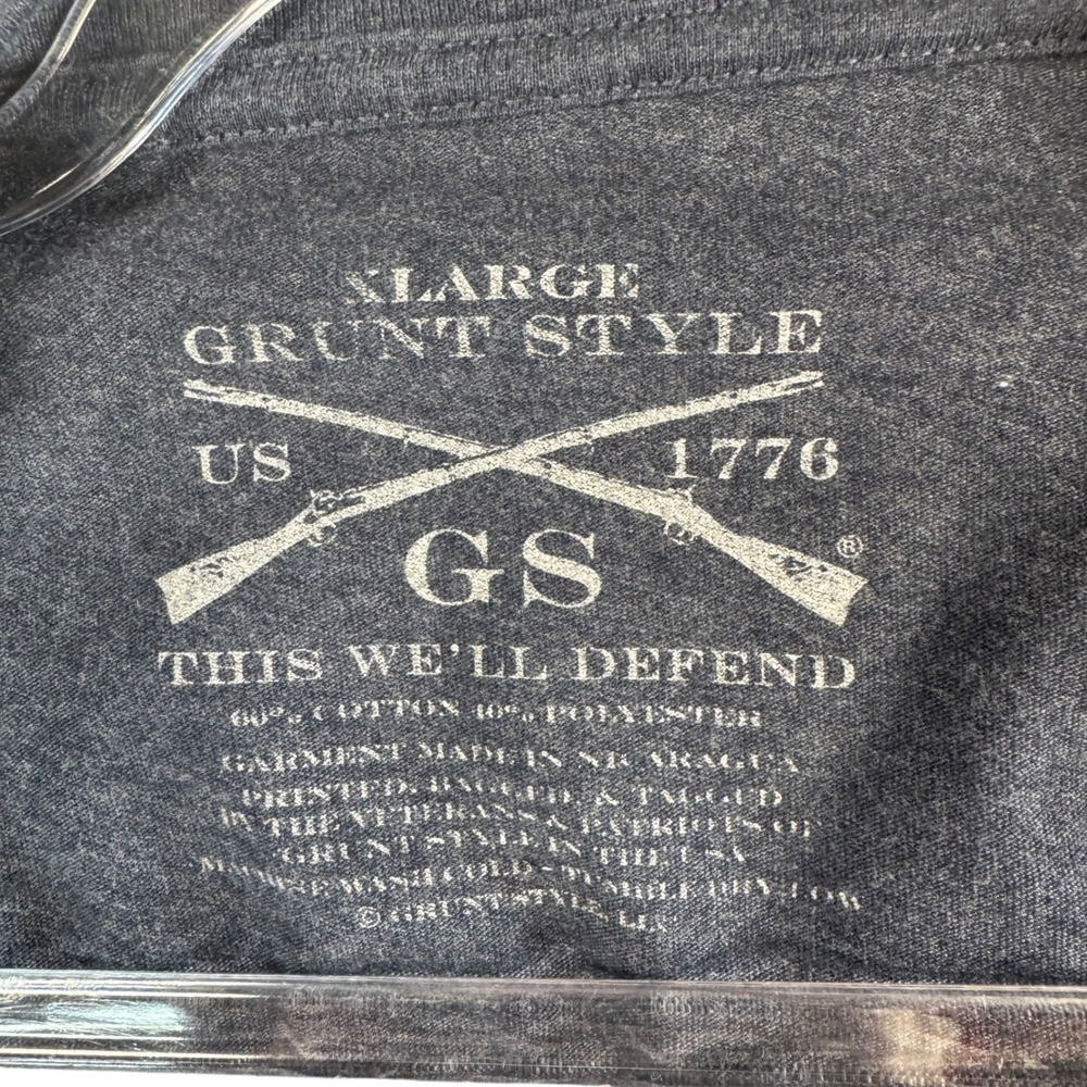 Grunt Style Valkyrie Tee Sz M Black Patriotic Warrior Graphic Top USA Warcore - Picture 3 of 6